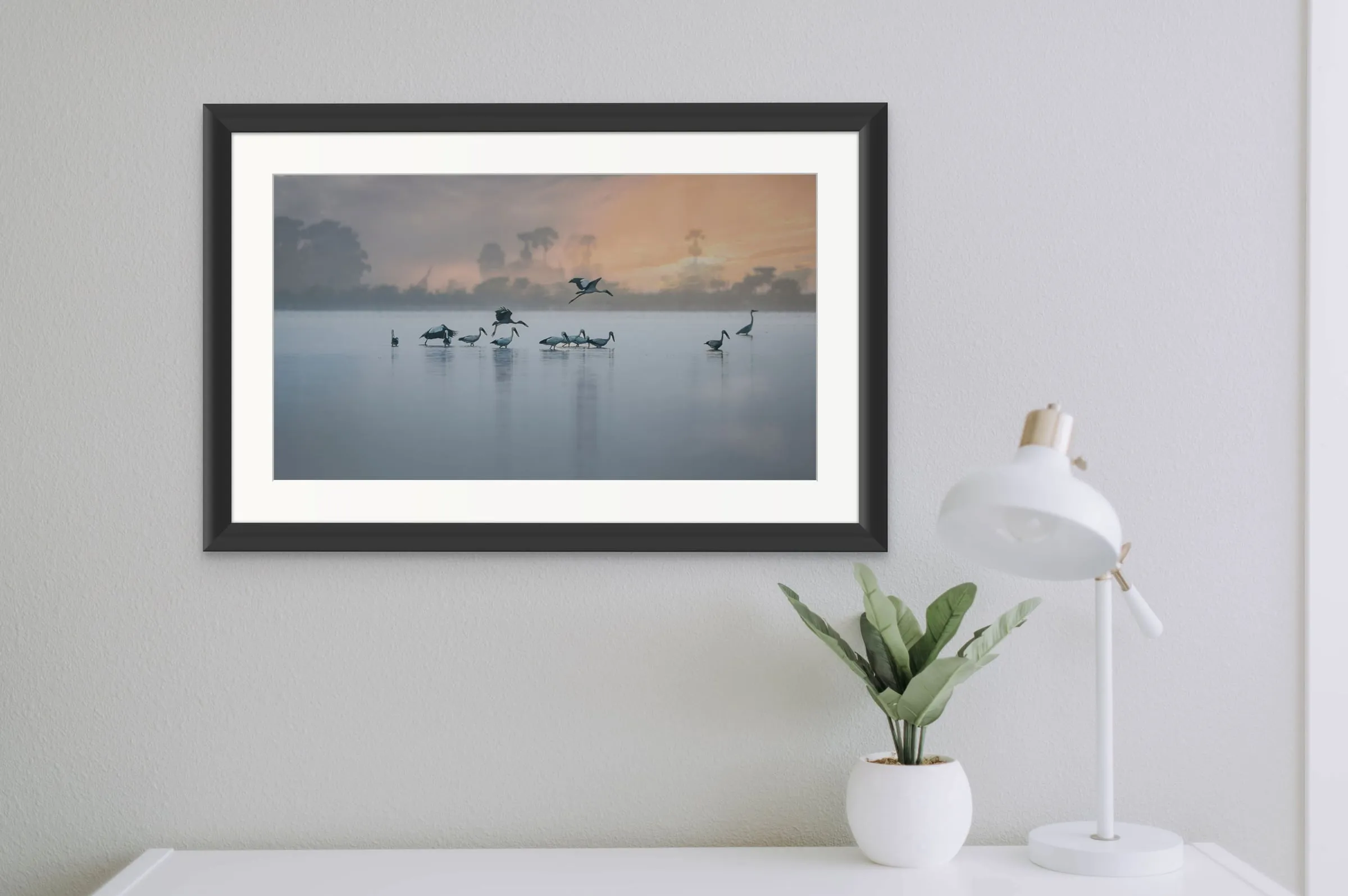 Dawn’s Ballet shown framed on a wall.